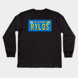 Rylos license plate Kids Long Sleeve T-Shirt